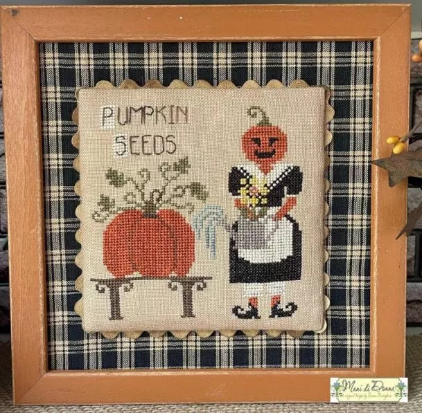 The Seeds of Lady Pumpkin - Mani di Dona - Cross Stitch Pattern, Needlecraft Patterns, The Crafty Grimalkin - A Cross Stitch Store