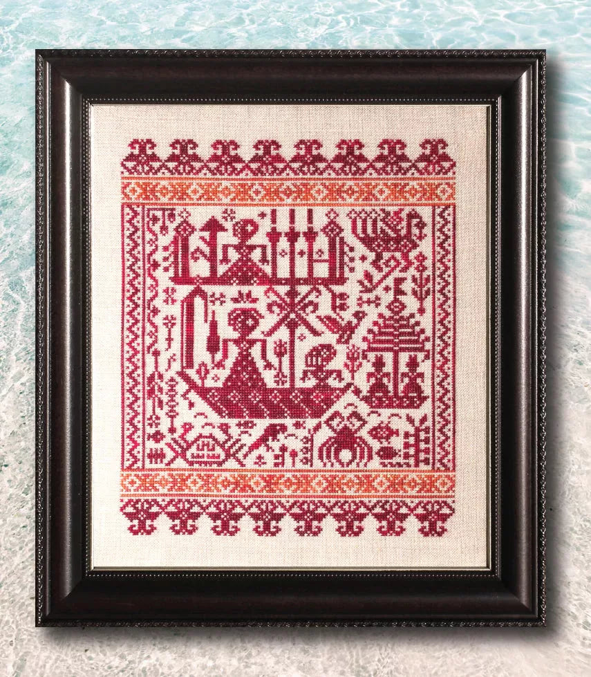 The Red Ship of Lesser Commitment - Ink Circles - Cross Stitch Pattern, Needlecraft Patterns, Needlecraft Patterns, The Crafty Grimalkin - A Cross Stitch Store