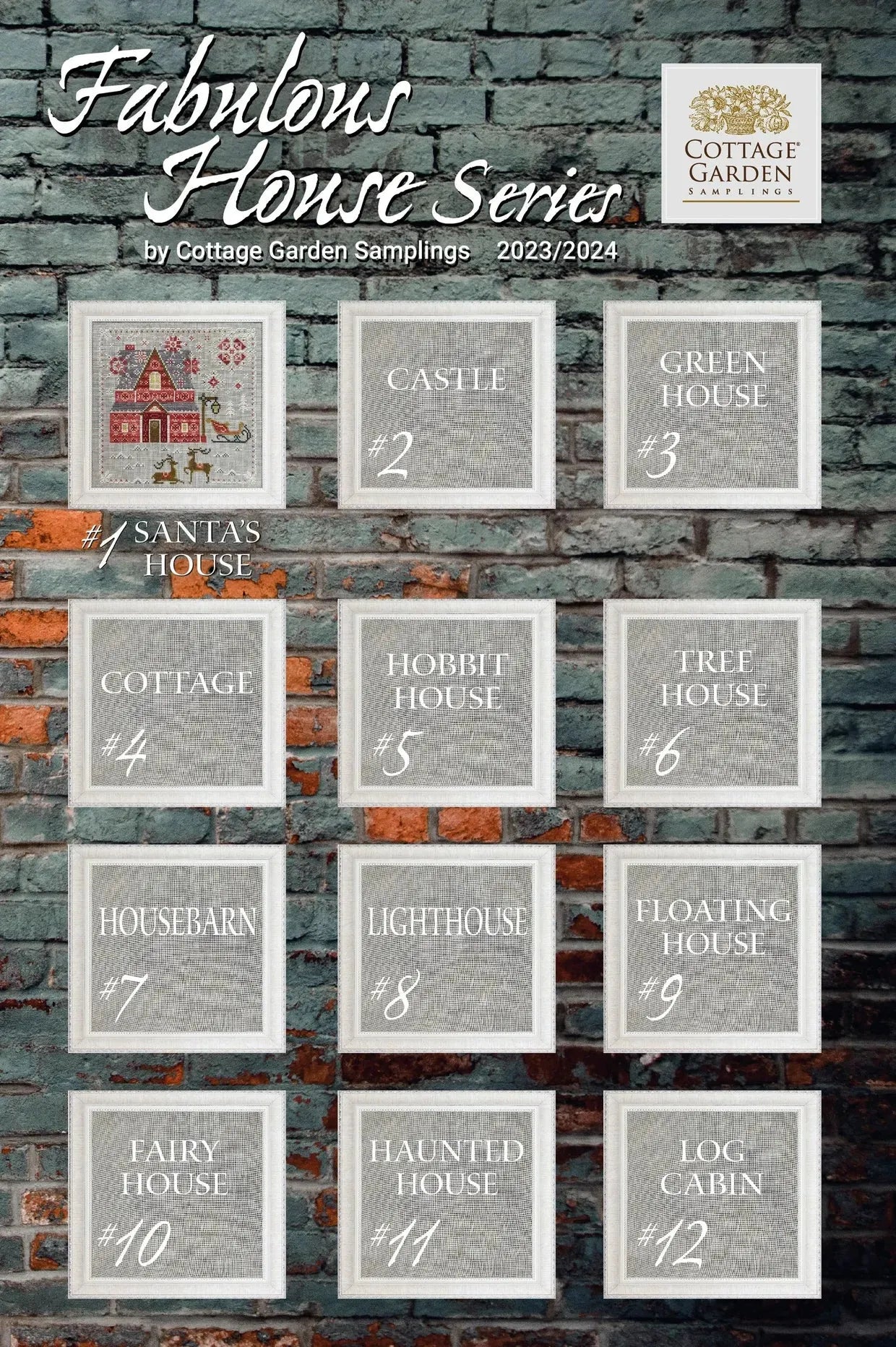 Fabulous Houses Series 2023-2024 Auto Ship - Cottage Garden Samplings - Cross Stitch Pattern, Needlecraft Patterns, The Crafty Grimalkin - A Cross Stitch Store