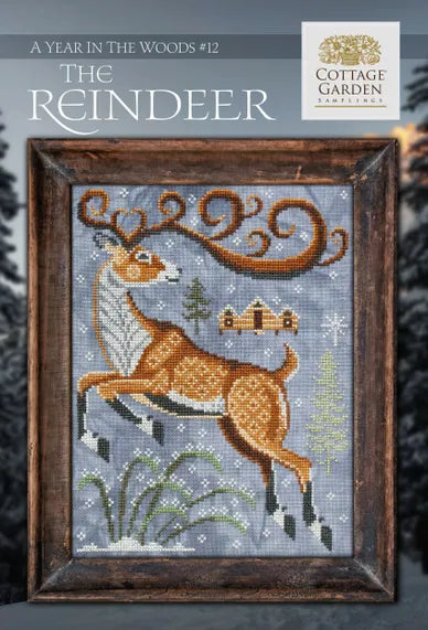 A Year in the Woods 12 - The Reindeer - Cottage Garden Samplings - Cross Stitch Pattern, Needlecraft Patterns, Needlecraft Patterns, The Crafty Grimalkin - A Cross Stitch Store