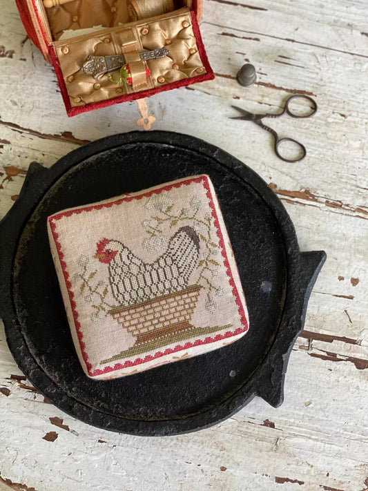 Big Chicken Little Chicken Pinkeep Pattern - Stacy Nash Primitives - Cross Stitch Pattern, Needlecraft Patterns, Needlecraft Patterns, The Crafty Grimalkin - A Cross Stitch Store
