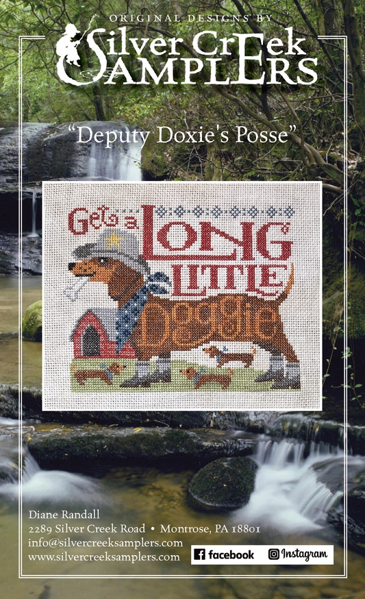 Deputy Doxie's Posse - Silver Creek Samplers - Cross Stitch Pattern, Needlecraft Patterns, Needlecraft Patterns, The Crafty Grimalkin - A Cross Stitch Store