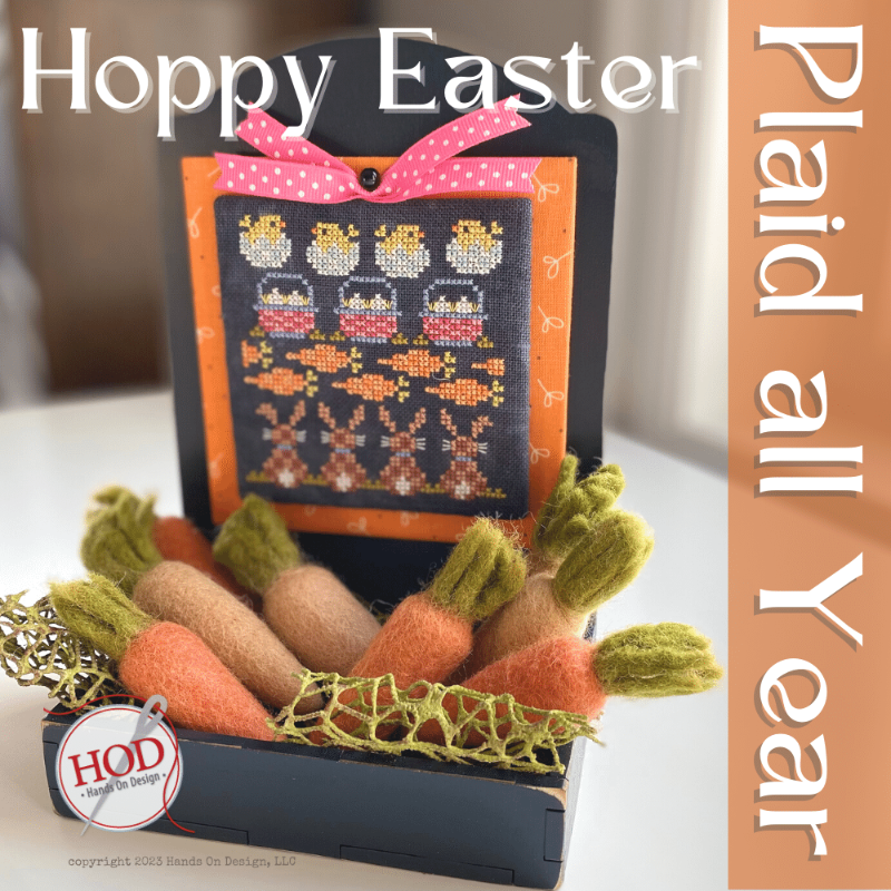 Hoppy Easter, Plaid All Year - Hands on Design - Cross Stitch, Needlecraft Patterns, Needlecraft Patterns, The Crafty Grimalkin - A Cross Stitch Store