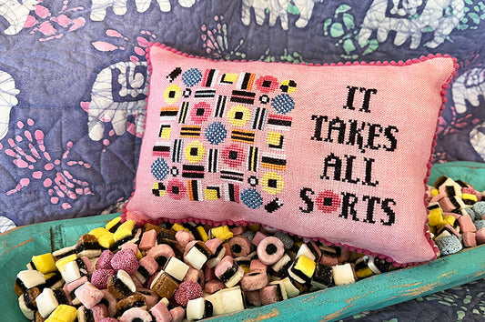 Assorted Sorts - Ink Circles - Cross Stitch Pattern