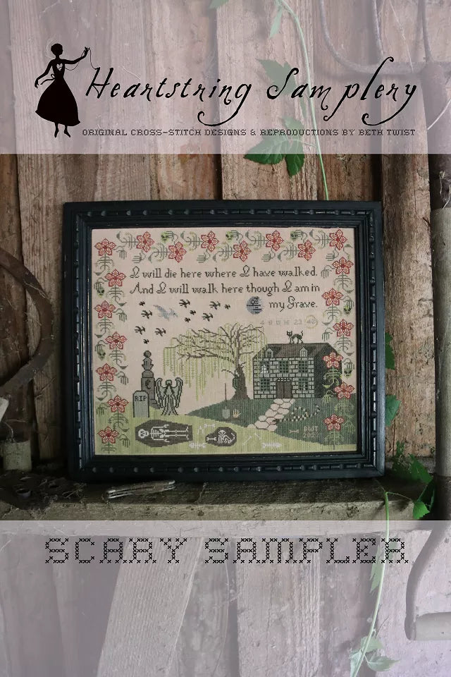 Scary Sampler - Heartstring Samplery - Cross Stitch Pattern, Needlecraft Patterns, The Crafty Grimalkin - A Cross Stitch Store