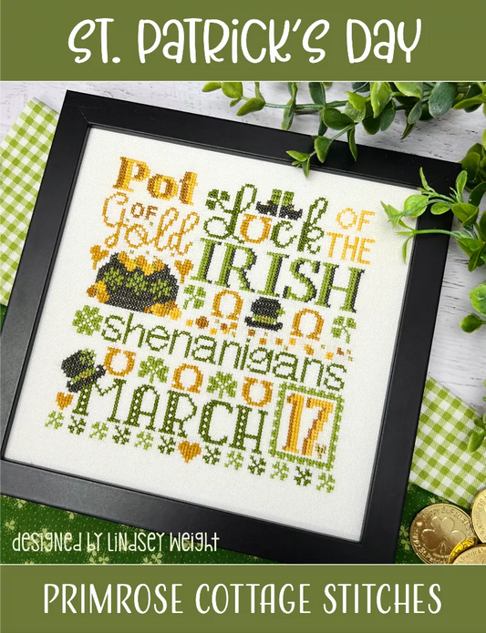 St. Patrick's Day - Primrose Cottage Stitches - Cross Stitch Pattern, Needlecraft Patterns, Needlecraft Patterns, The Crafty Grimalkin - A Cross Stitch Store
