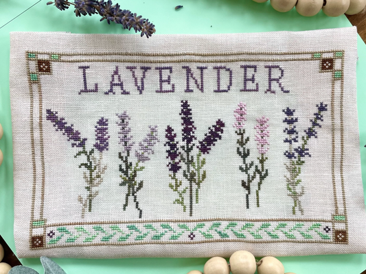 Fresh Picked Lavender - Petal Pusher - Cross Stitch Pattern, Needlecraft Patterns, The Crafty Grimalkin - A Cross Stitch Store