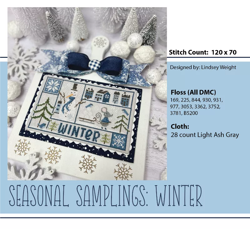 Seasonal Samplings: Winter - Primrose Cottage Stitches, Needlecraft Patterns, Needlecraft Patterns, The Crafty Grimalkin - A Cross Stitch Store